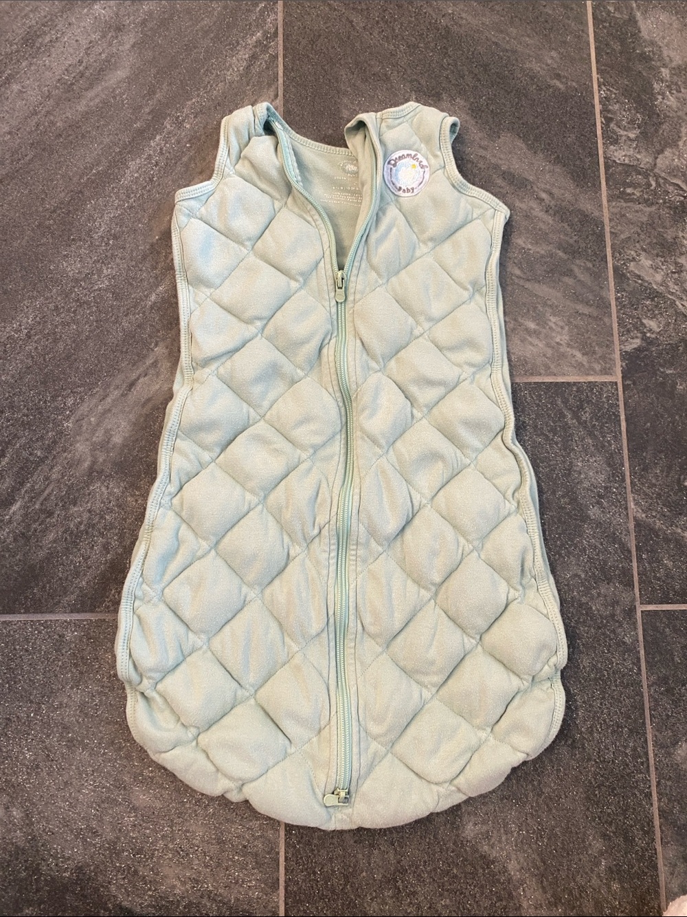 Baby Sleep Sack Sleeveless Quilted Zippered Swaddle - Light Mint